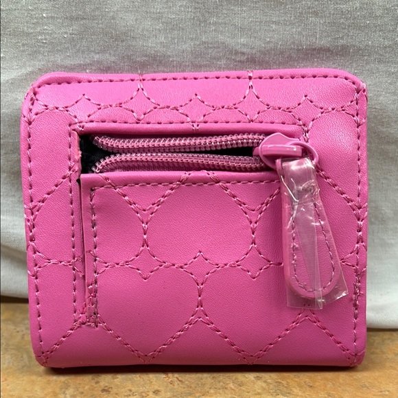 Luv Betsey Vibrant Pink Heart Wallet - Picture 2 of 6